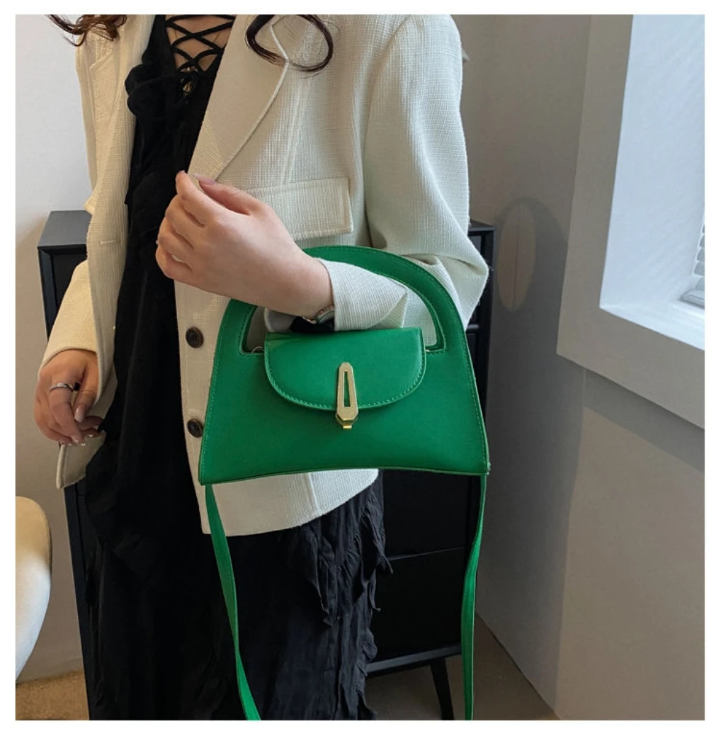 Green 2024 Fashion Woman Bag Trend Shoulder PU PVC Girl Lady Bags Handbag Cosmetic Case Purses Tote Women's Hand Bag for Women