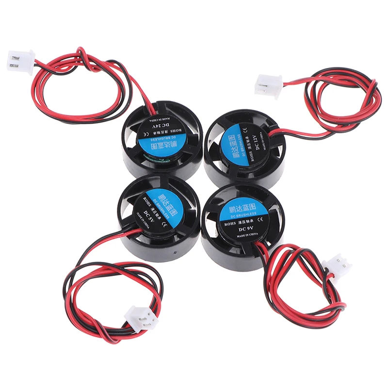 1 Pcs Cooler 2510 25.5x10mm 5V 9V 12V 24V Round 25mm Mini Micro Cooling Fan For LED Lamps Computer Radiator