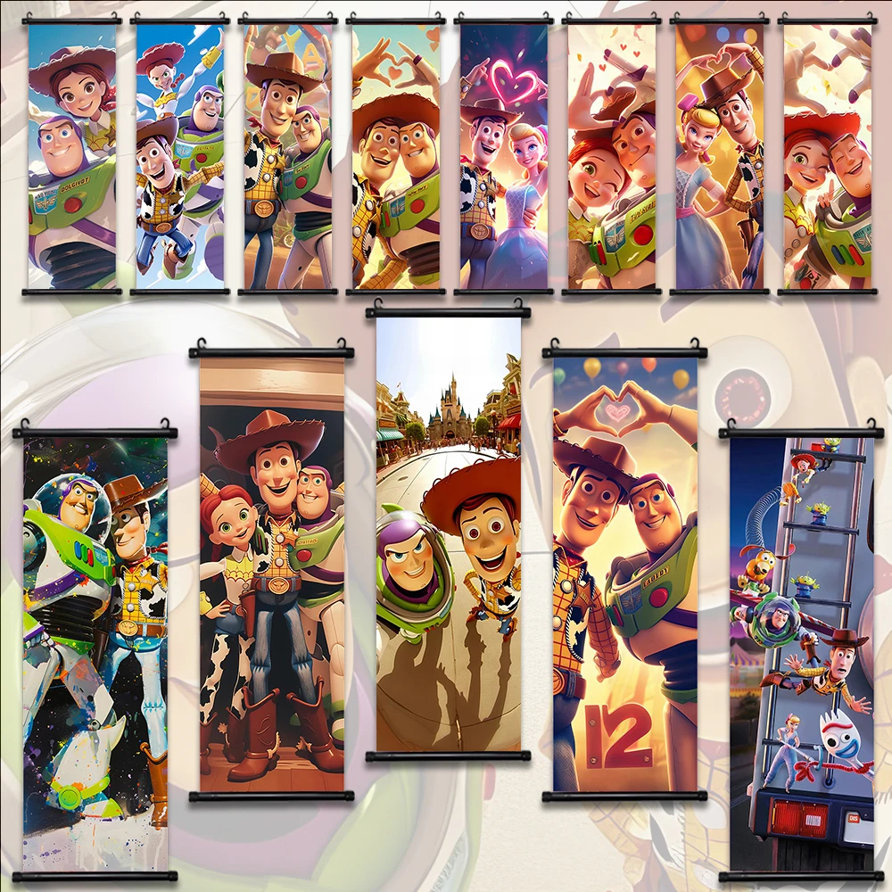 

Toy Story Buzz Lightyear Disney Wallpaper Wall Artwork Canvas Painting Print Home Decoration Woody Gift Hanging Scroll Poster