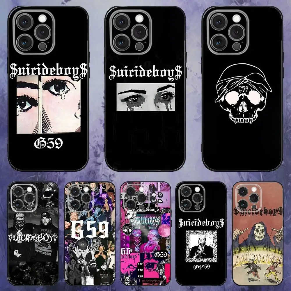 

Rap Group S-Suicideboys-S G59 Phone Case For iPhone 17,16,15,14,13,12,Pro,Max,Plus,E,SE4,Air,Mini Black Soft Box