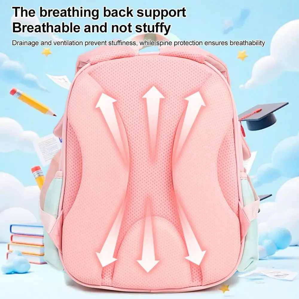 Large Capacity Students Backpack Alleviate Burden Water-resistant Bookbag Kawaii Lightweight Children School Bag for Students