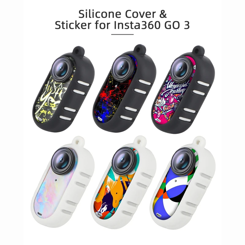 For Insta360 GO 3 Silicone Cover Sticker Color Decorative Accessories For Insta360 GO 3 Lens Protector