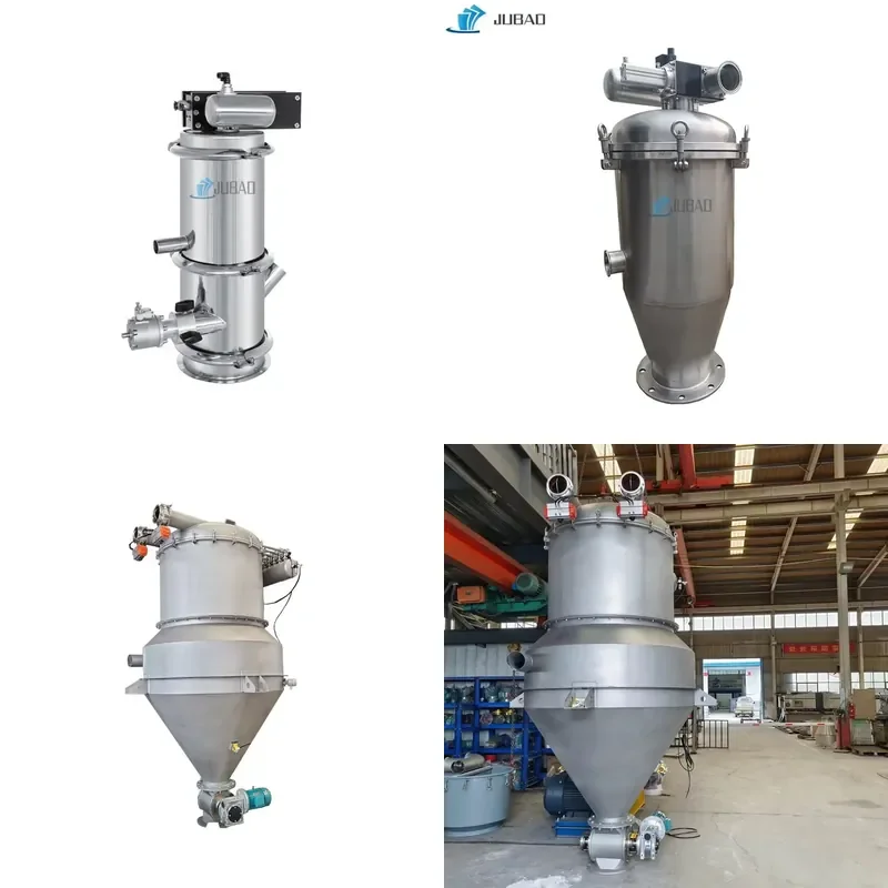 Automatic feeding of dry granulator for pneumatic vacuum conveyor in accordance with GMP requirements