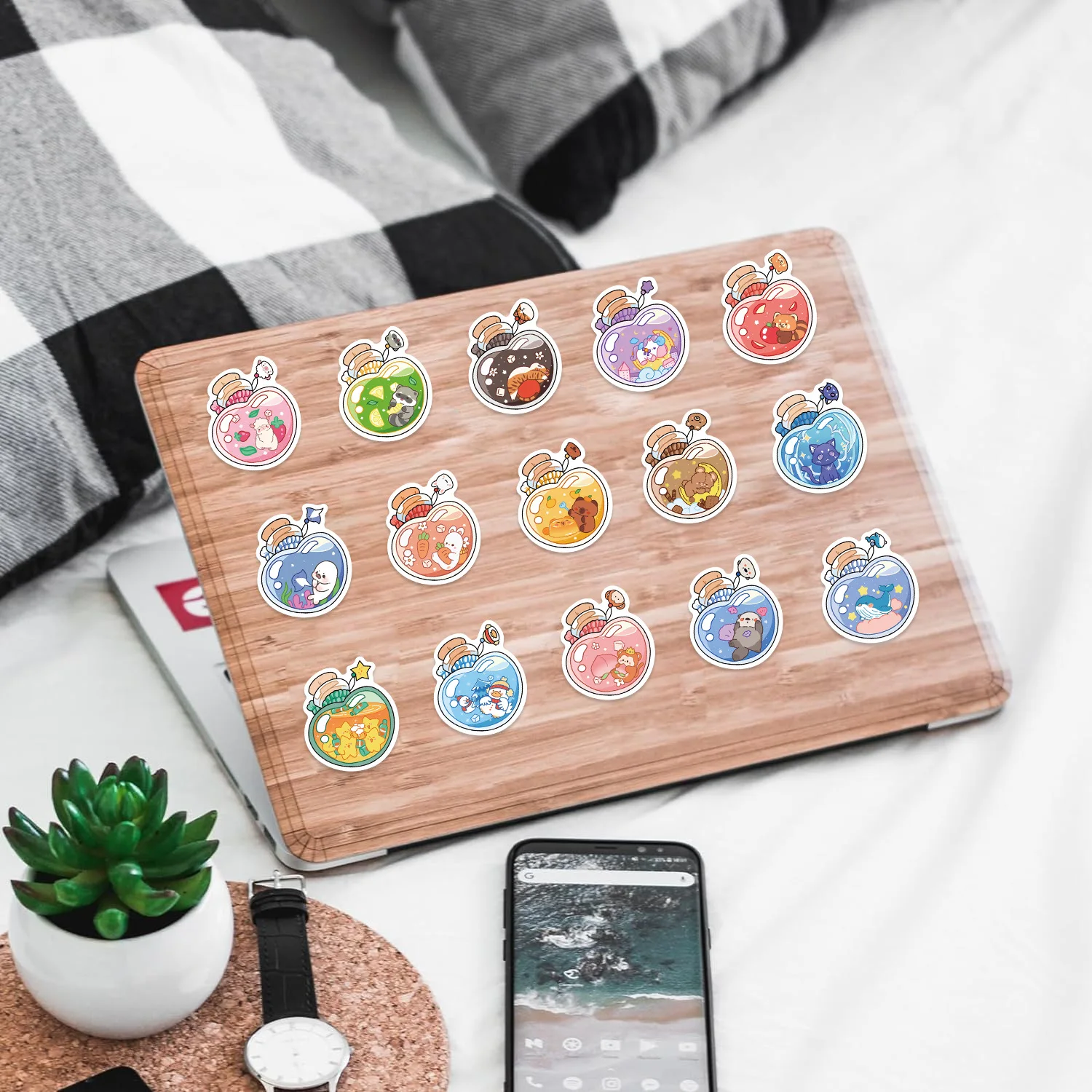 10/50PCS Cartoon INS Bottle Spirit Graffiti Sticker Exquisite Fashion DIY Toys Secret for Bottle Travel Bag Aesthetic Decals 6