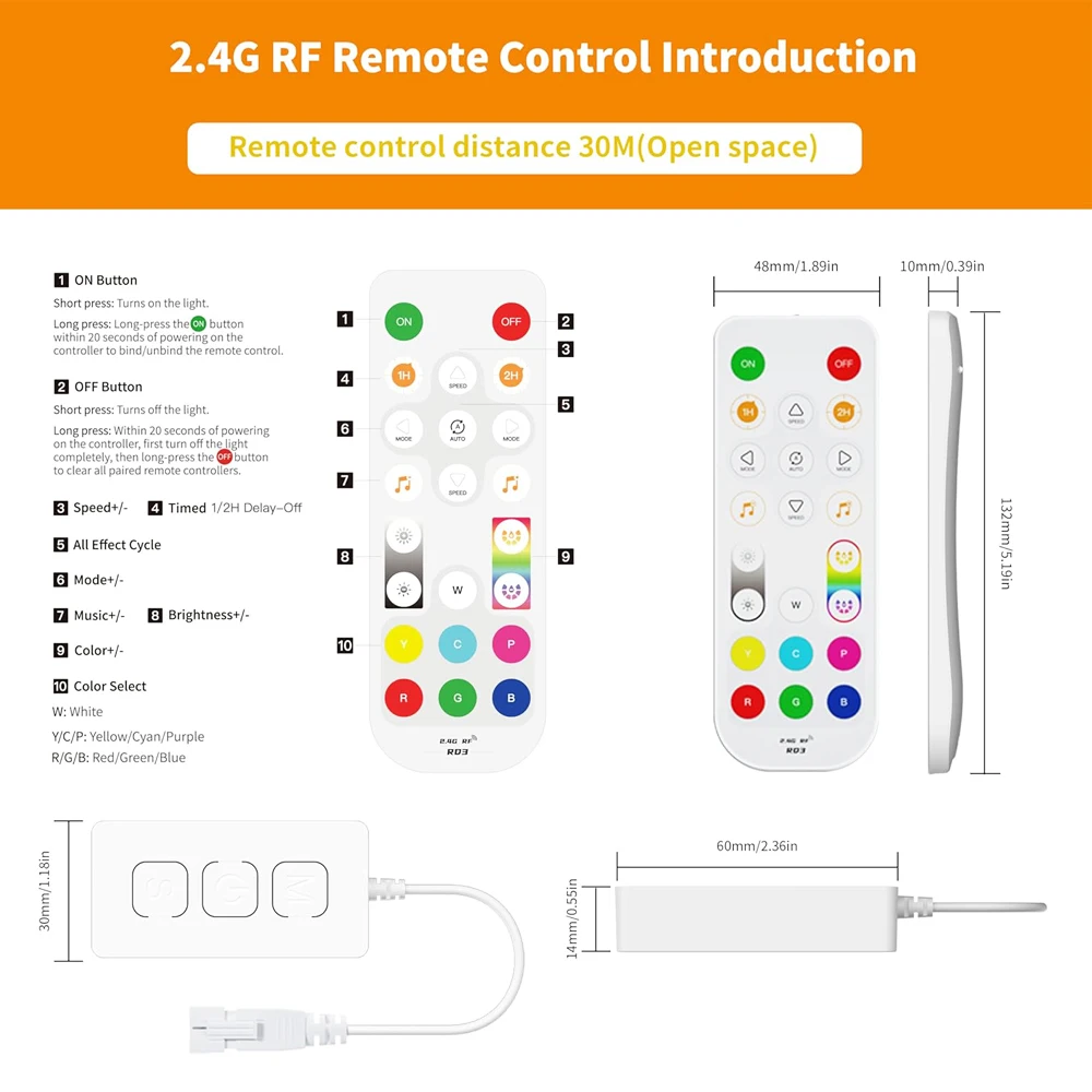 SP548E SPI RGB IoT LED Controller Wifi 5V 12V 24V WS2811 WS2812B RGBIC LED Strip Light Controler Works with Alexa Google Home