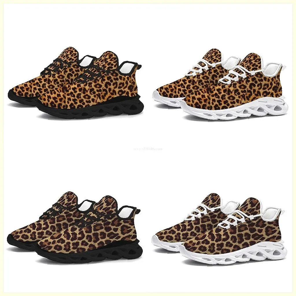 

Настраиваемые кроссовки с леопардовым принтом - легкие спортивные повседневные кеды на шнуровке для взрослых