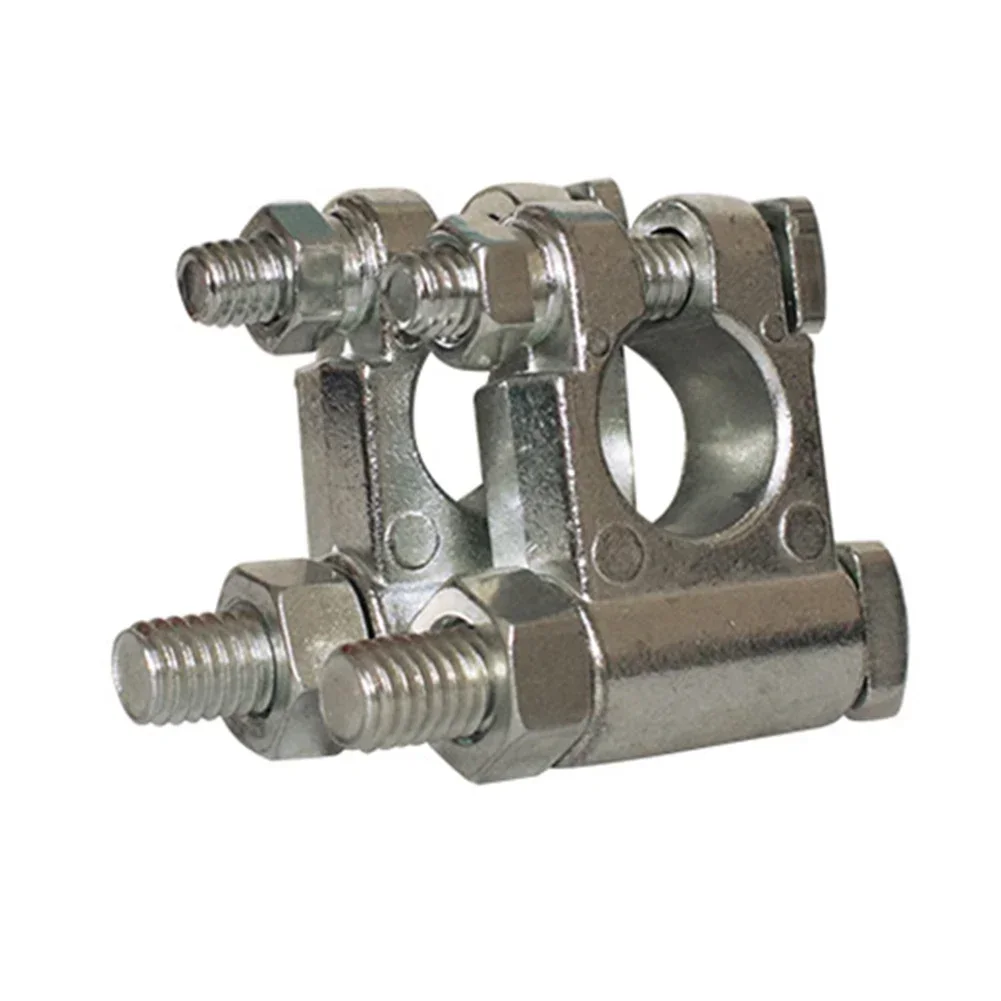 1 Pair Automotive Zinc Alloy Pile Head Battery Clamp Car Battery Terminal Connector Motorcycle Ignition Device Car Accessories