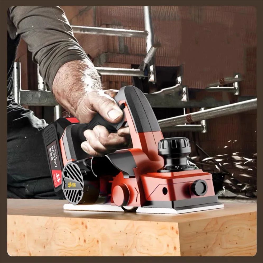 Industrial Wood Powered Hand Planer Machine Lithium Battery Woodworking  For Cutting Board Planing