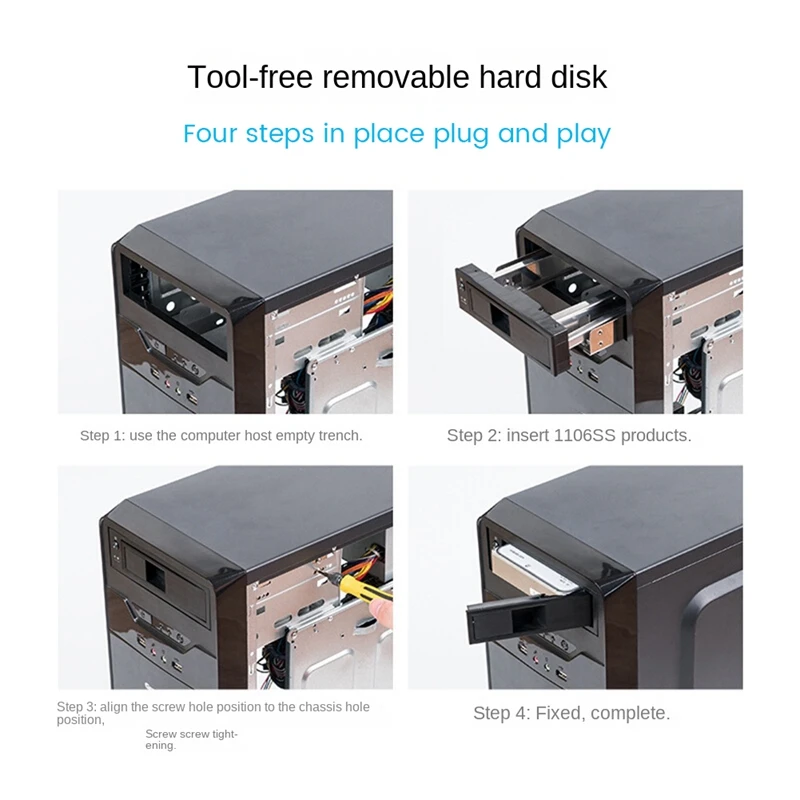 رف متنقل بمبادلة ساخنة ، محرك صلب ساتا داخلي ، محول SSD ، بدون ترايس ، 1106SS ،
