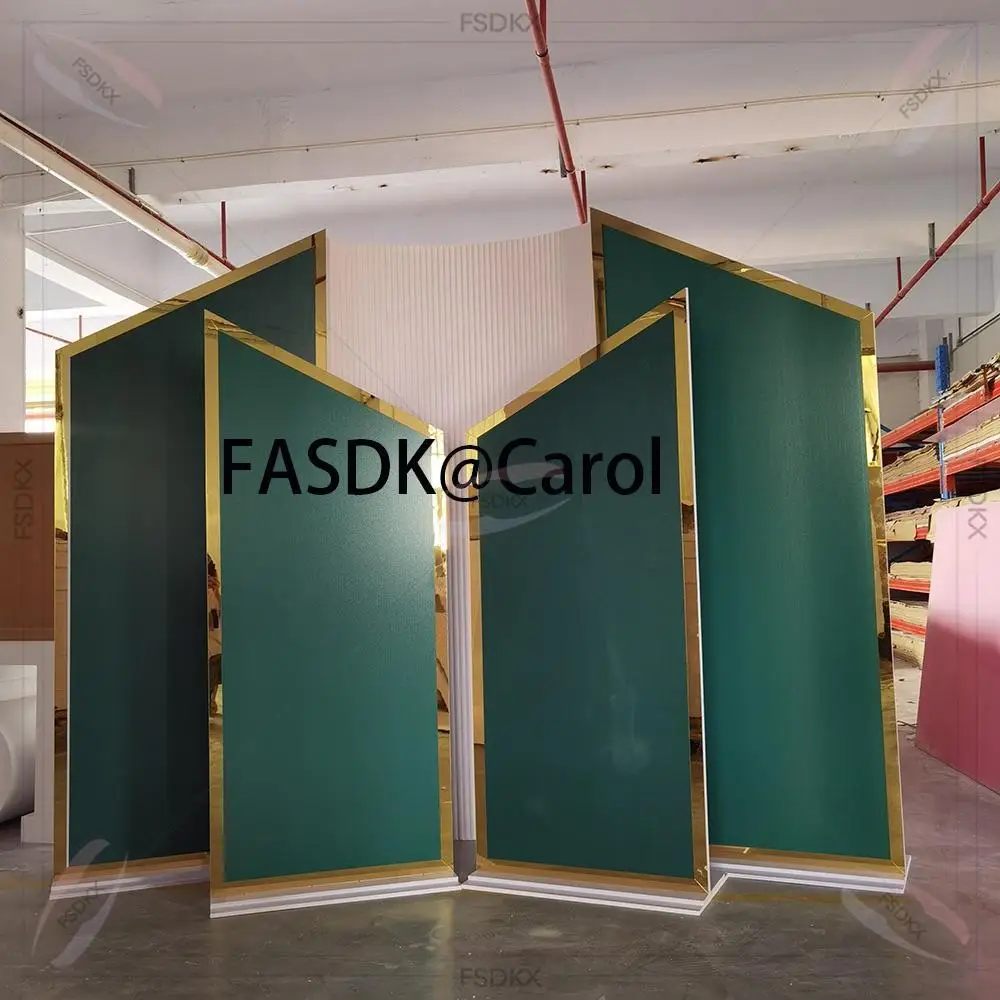 

Geometry Gold Rim Acrylic Backdrop Stand Pvc Panel Wedding Backdrop