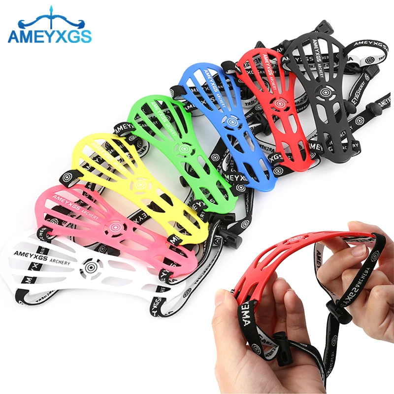 Colorful Archery 16cm Arm Guard Nylon Material Protective Gear Adjustable Straps for Bow and Arrow Hunting Shooting Protector