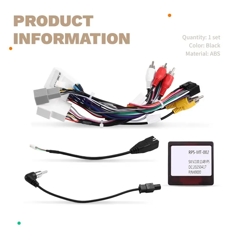 AS57-Wiring Harness CAN Bus Decoder For Car Radio Canbus Adapter Power Cable For Mitsubishi Outlander 2014-2020 Pajero