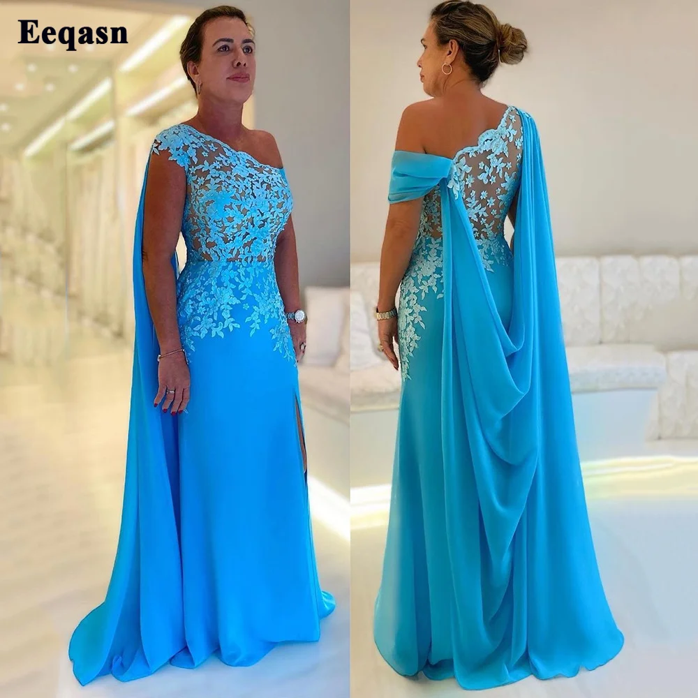 

Eeqasn Purple Saudi Arabia Prom Dresses 2023 One Shoulder Satin Pleats Formal Evening Gowns Women Wedding Party Bridesmaid Dress