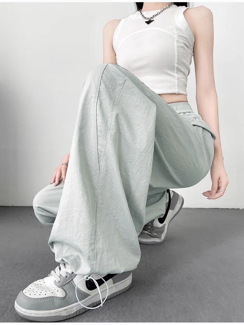 

Брюки-карго женские черные летние парусиновые широкие милые модные стильные для отпуска быстросохнущие впитывающие влагу легкие для пляжного отдыха пикантные