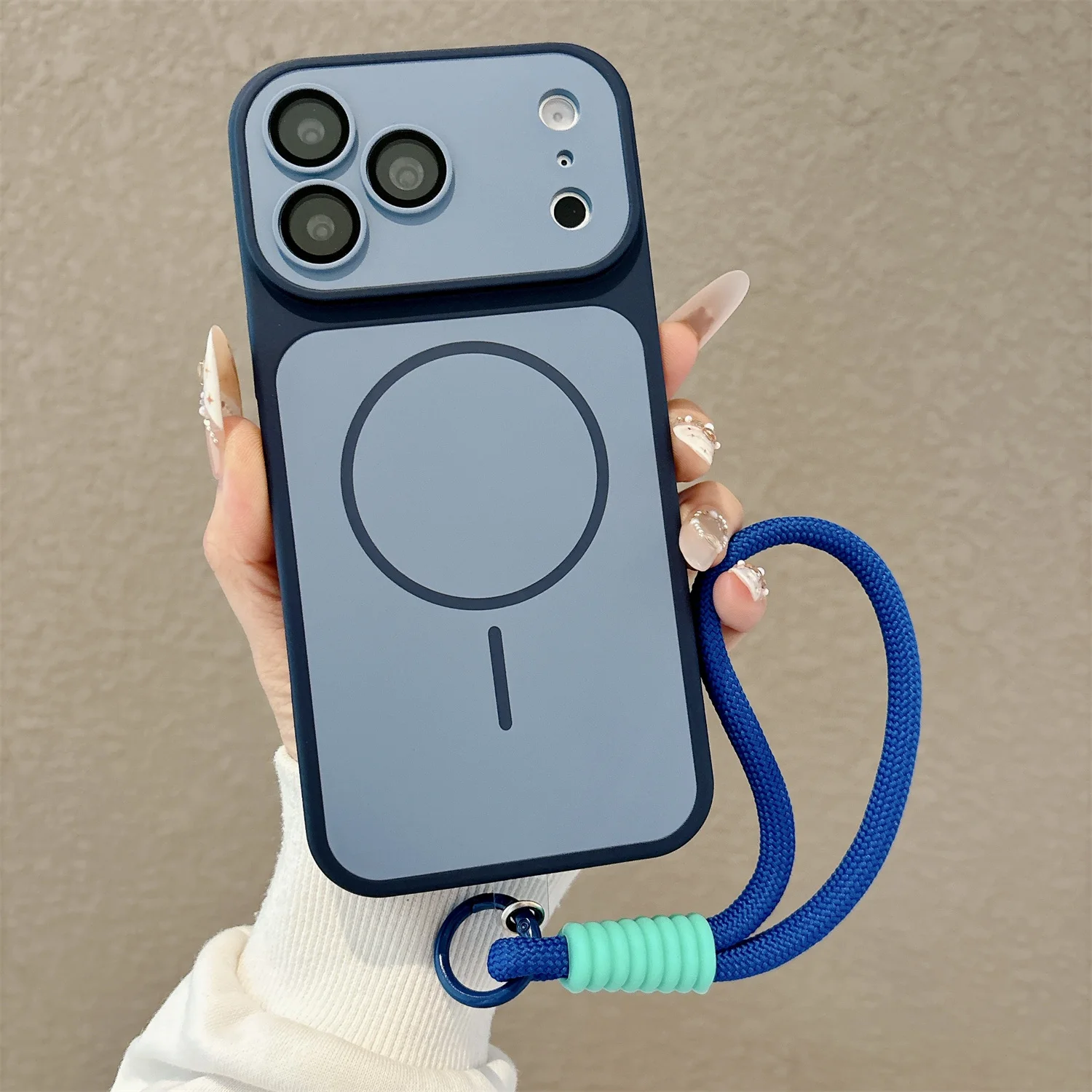NEU Mit Lanyard Magnetisches Kabelloses Ladeband Handyhülle Für iPhone 18 17 Pro Max 16 15 14 12 13 11 Pro Hülle Magsafe Cover – Detail 7