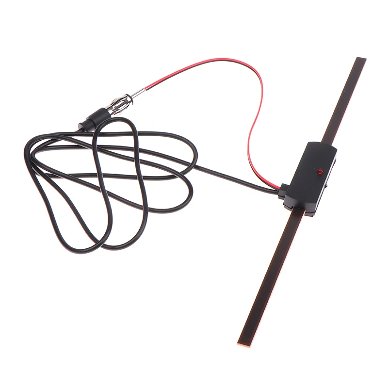 Car AM FM Radio Antenna Signal Amplifier Booster 12V Universal Windshield Car Electronic Radio Antenna Booster Car Accessories