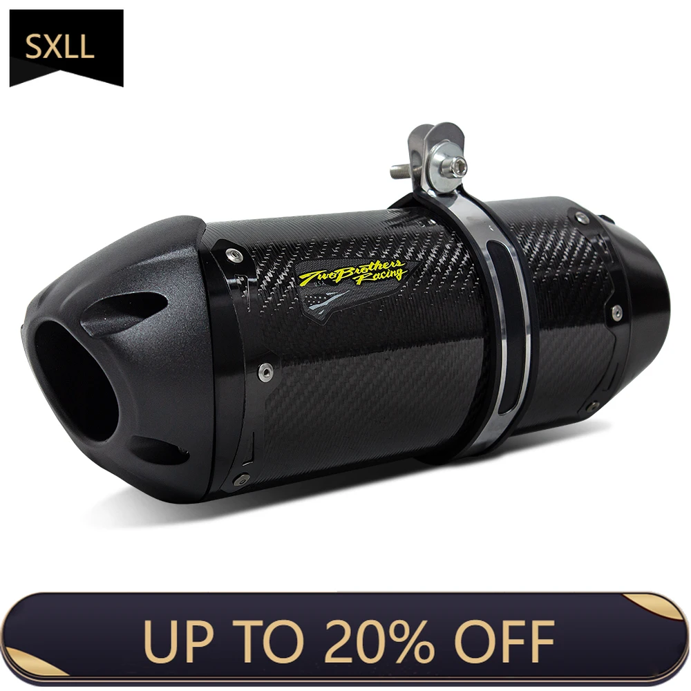 

SXLL 51Mm Motorcycle Exhaust Carbon Fiber Muffler American Two Brothers Mt07 Mt09 R3 R6 R9 R7 BR500R Ninja500 Z900