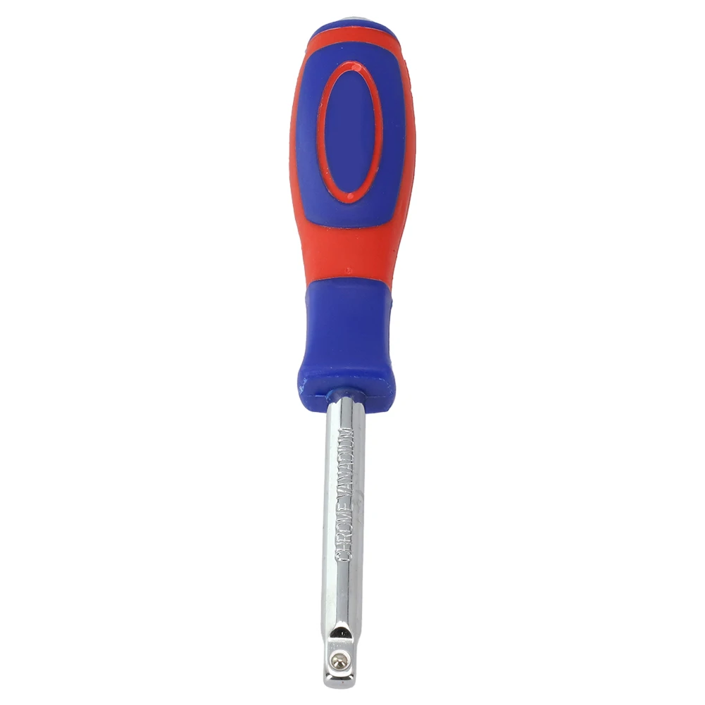 1/4Inch Socket Wrench Small Square Rod Tail Hole Overall Length150mm Interface 6.3mm Rotary Handle Dual-purpose Hand Tools