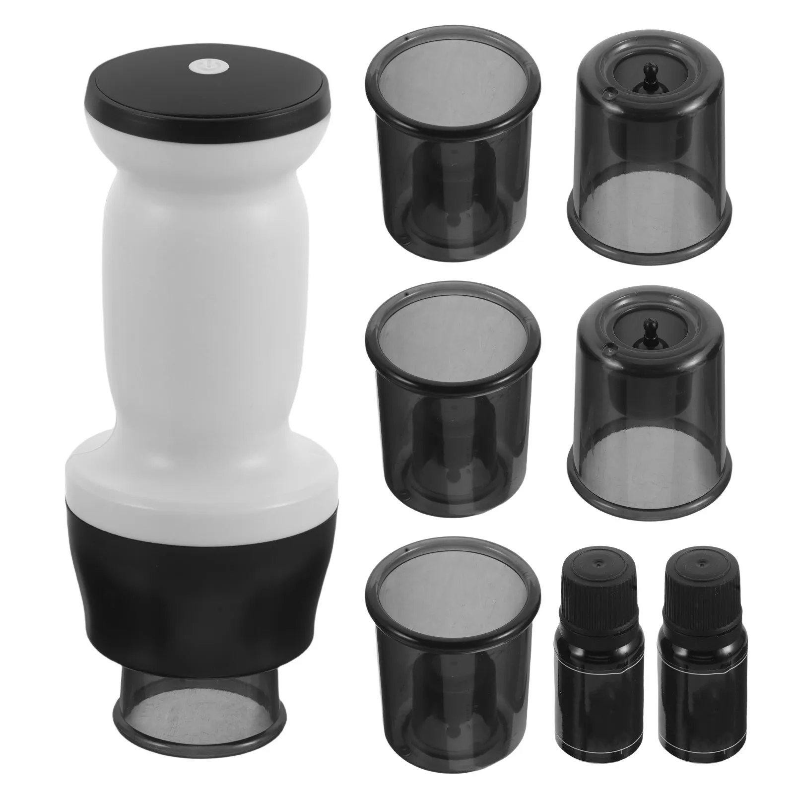 

Электрический массажер для вакуумного массажа (1 комплект) для спины, шеи, плеч, ног. Набор для электрического вакуумного массажа.