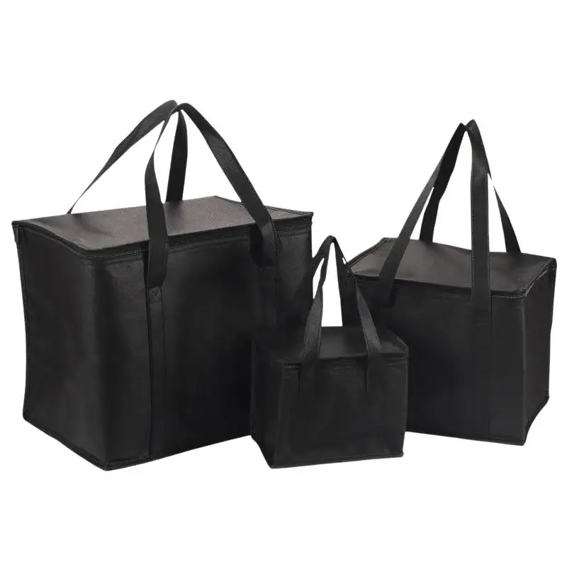 Große Isolierte Liefertasche, Lebensmittel-Kühltasche aus Aluminiumfolie, Faltbare Tragbare Catering-Einkaufstasche, Tragbare Camping-Lebensmitteltasche – Detail 8