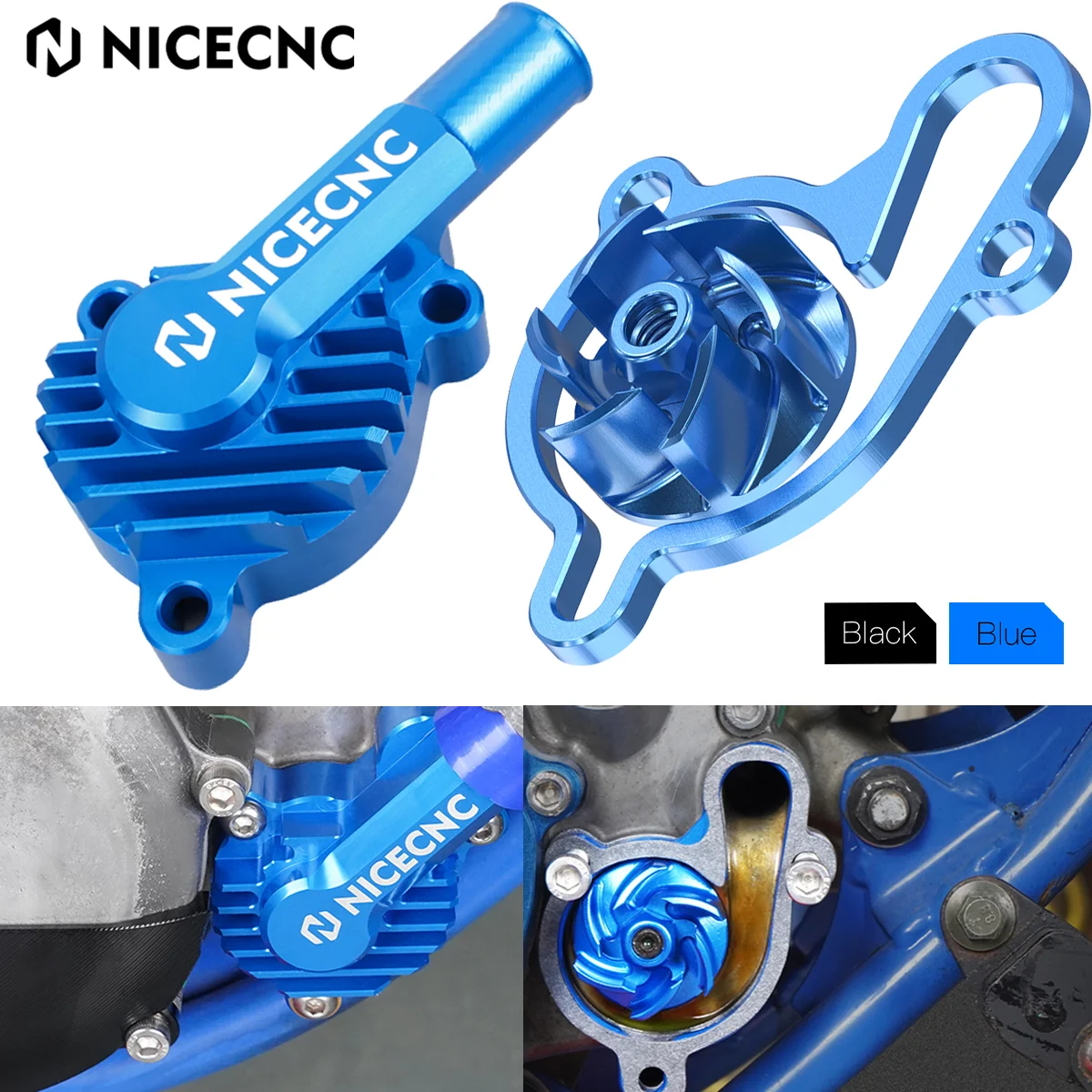 NICECNC Do Yamaha YZ85 2002-2018 2017 2016 2015 2014 2013 YZ 85 Motocross Pompa Wody Wirnik Chłodnicy Osłona Pompy Wody Zestaw