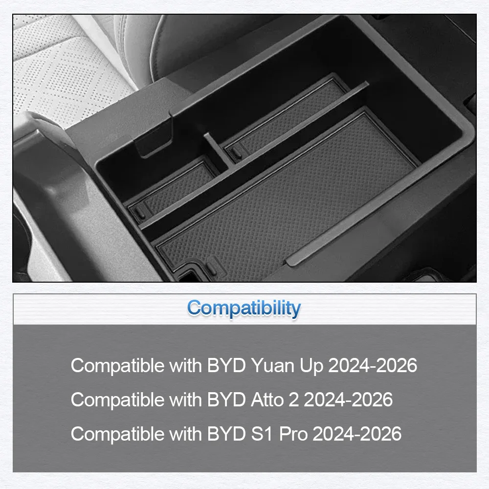 For BYD Yuan Up 2024 2025 2026 Auto Storage Box  Center Control Armrest Box Storage Box Central Lower Storage Box