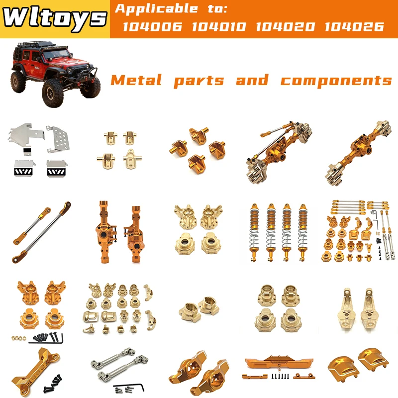 

WLtoys 1/10 Metal Upgrade Accessories for 104006 104010 104020 104026 Remote Control Car Metal Parts Modification Kit