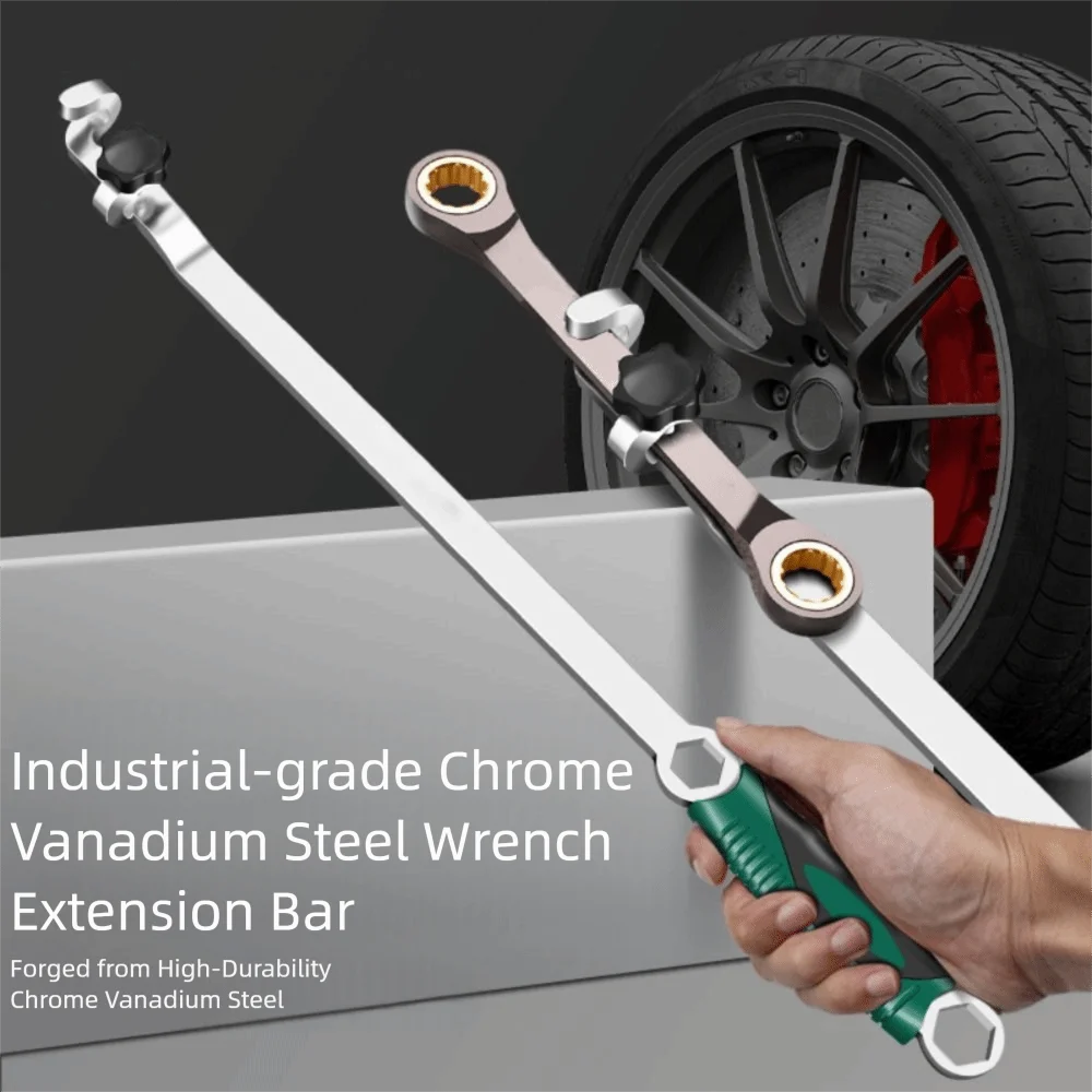 Extra Leverage Wrench Extender Tool Carbon Steel Maximum Leverage Spanner Extension Tool Comfortable Soft Grip Handle Efficient