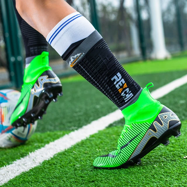 Men Kids Football Boots Turf Soccer Shoes Cleats Training High Top Ankle Sport Sneakers Quality AG TF Indoor 2023 New Size 35 45 AliExpress 201768104