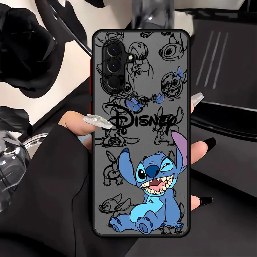 Capa de Desenho Animado Angie Stitch para Samsung Galaxy A16 A56 A55 A15 A52S A72 A53 A34 A36 A35 A17 A52 A73 A33 A54 A14 A23