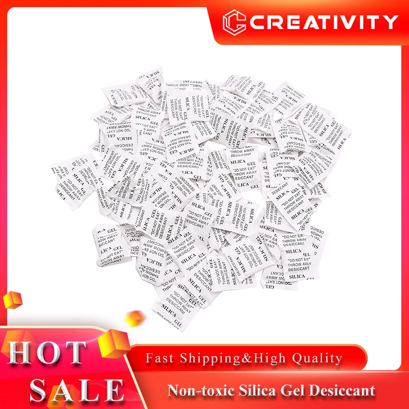 

50/100 упаковок нетоксичного силикагеля осушитель влагопоглощающий осушитель для одежды пищевой 3d-принтер для хранения нитей