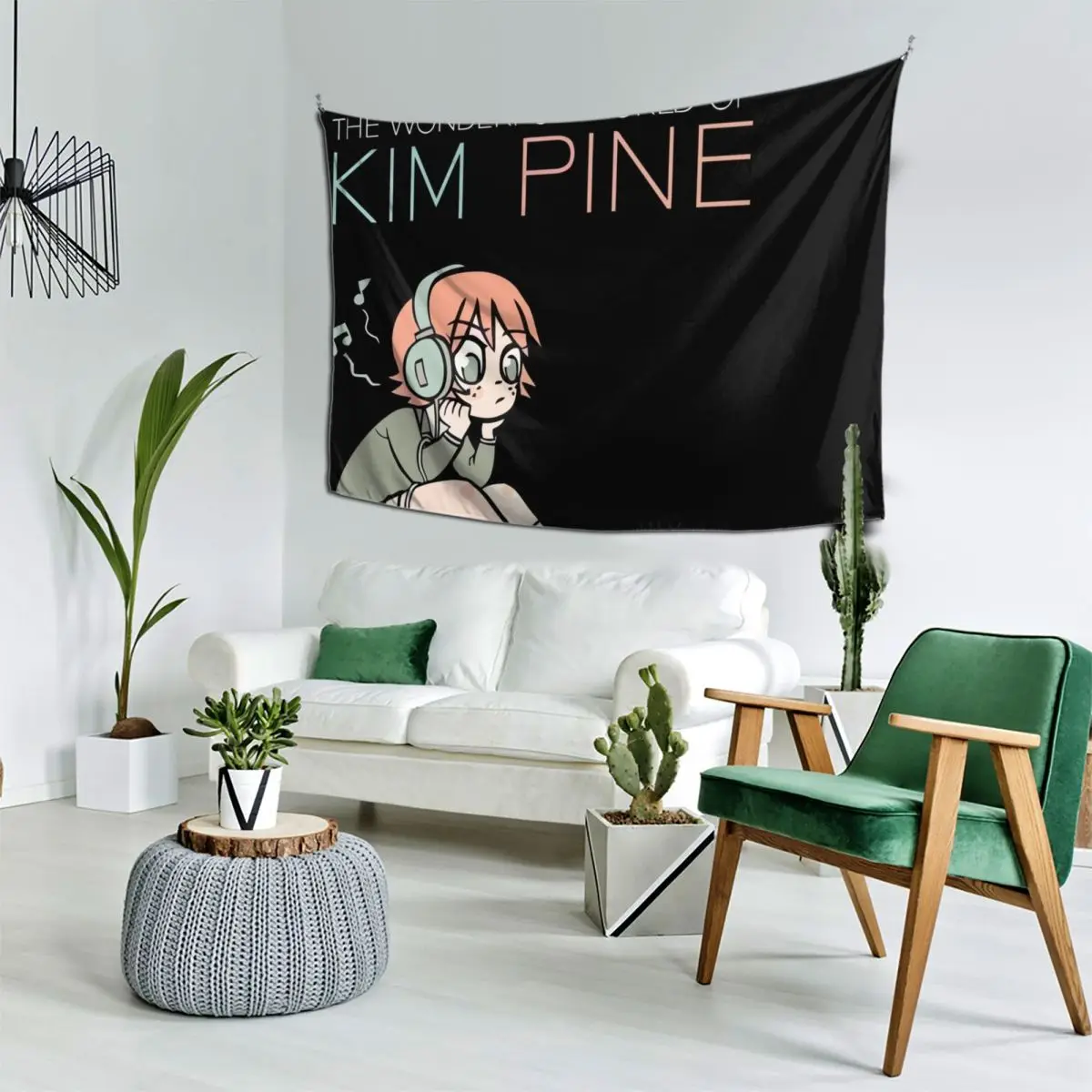 Чудесный мир Ким сосна гобелен грибные настенные украшения на заказ эстетические украшения комнаты гобелен