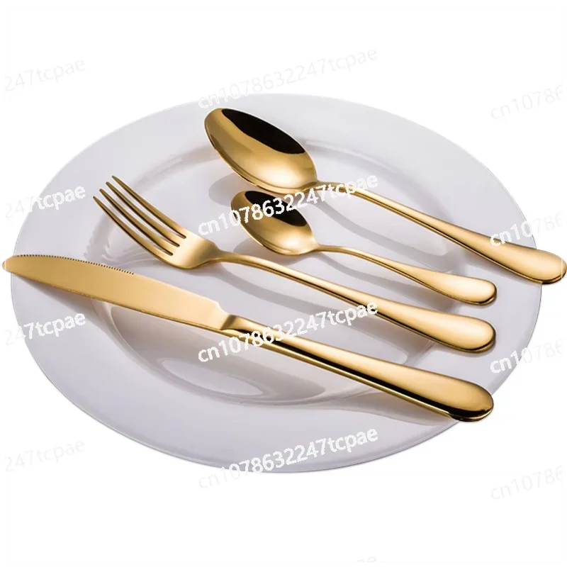 Sale Luxury Gold Restaurant Stainless Steel Cutlery 24pcs Set With Case