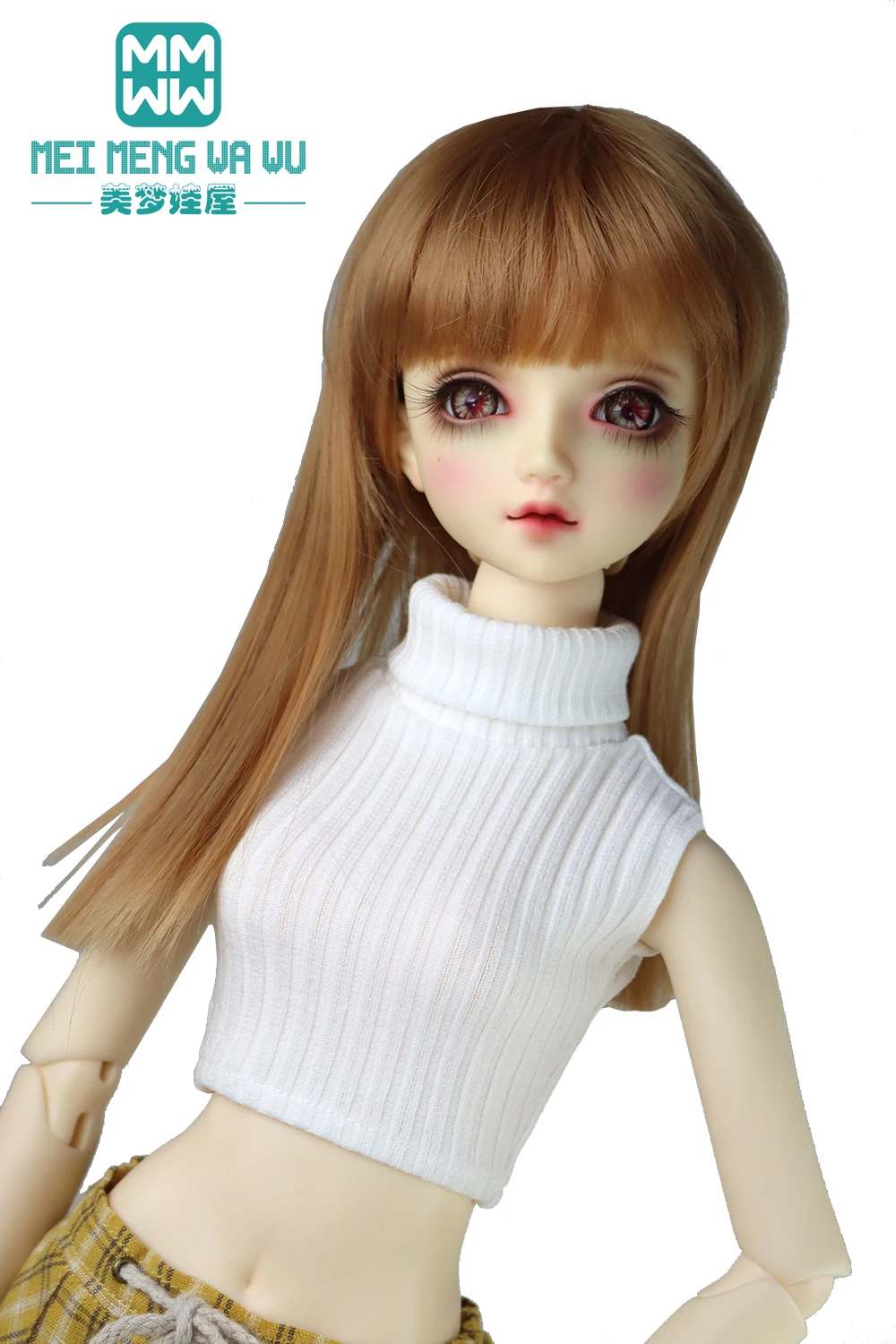 

Fits 58- 60cm BJD Dolls 1/3 DD SD Fashionable turtleneck sweater white black pink Toys Gift