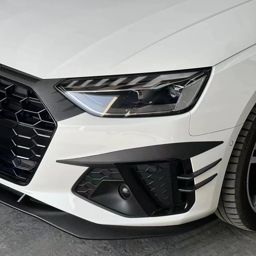 For Audi A4 S4 B9 TDI Sedan / Avant 2020 2021 2022 2023 Front Bumper Lip Side Spoiler Splitter Trim Car Styling