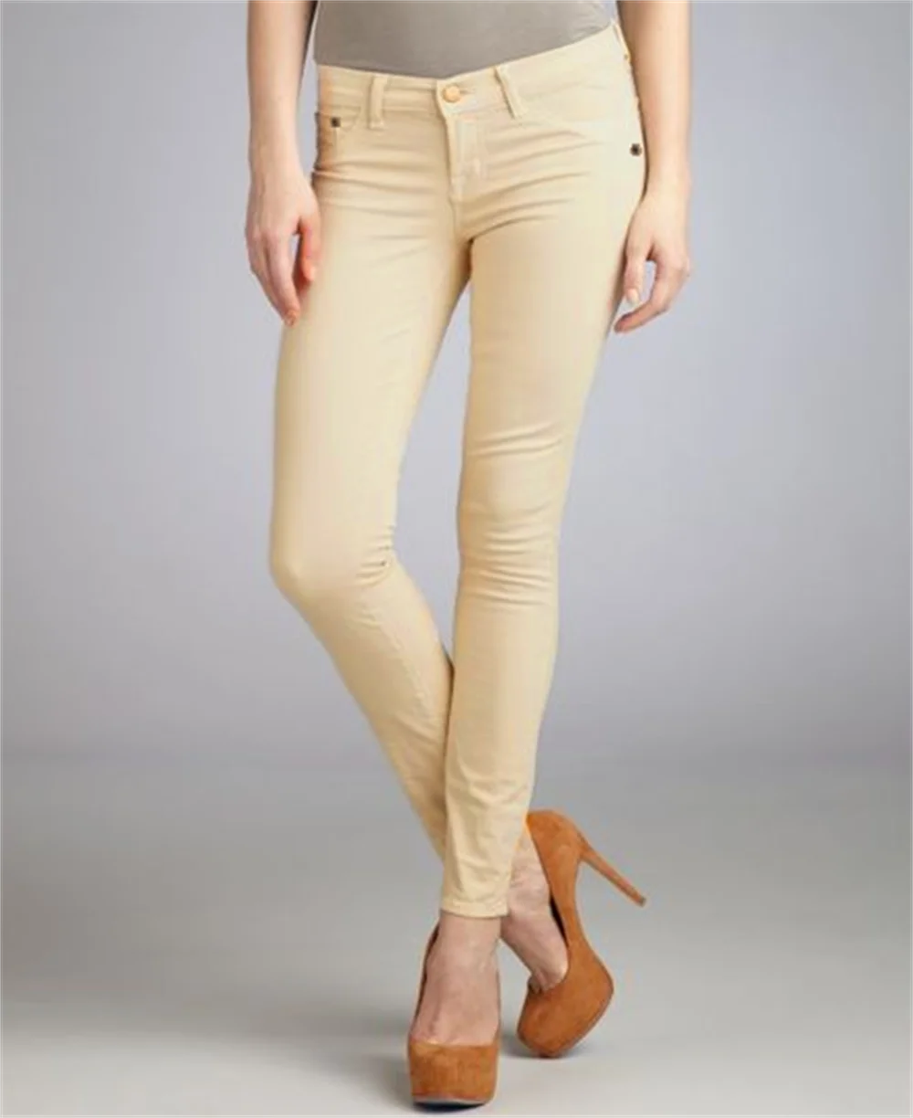 

Skinny Jeans for Women Khaki Pants Stretchy Trousers Denim Pants for Daily Slimming Jeggings Ankle