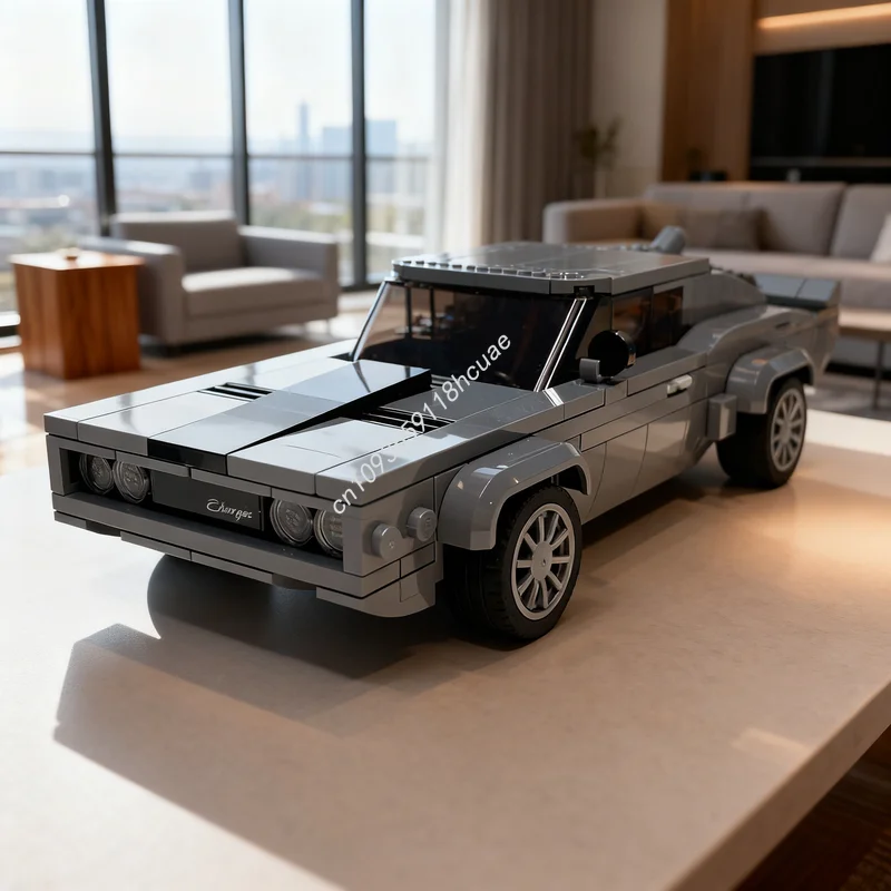 

420 деталей MOC City Champions Dom S Dodge Charger R T Ice — модель для сборки, конструктор, рождественский подарок, архитектурный конструктор, развивающие кубики