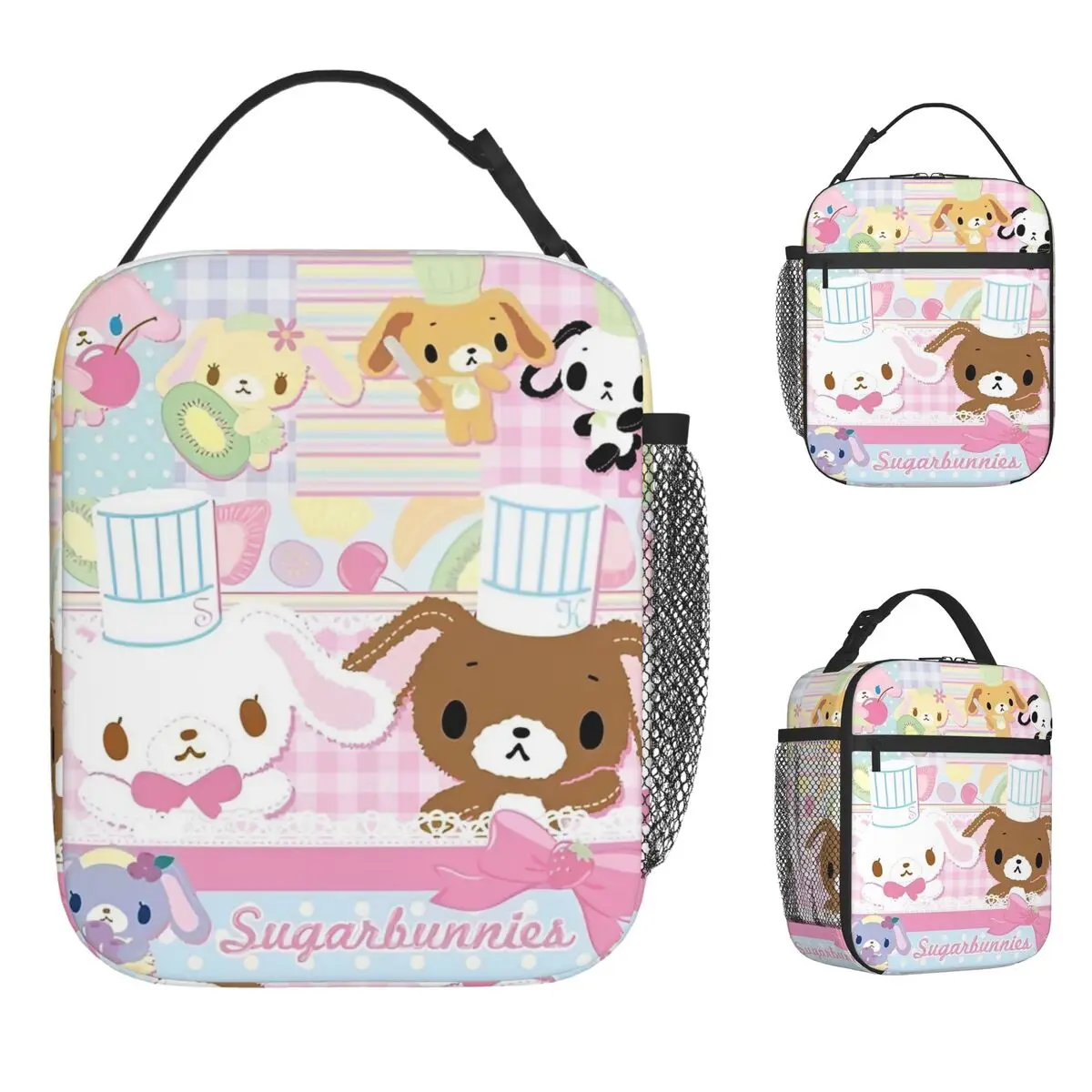 

Sugarbunnies Anime Insulated Lunch Bag Large Cute Cartoon Reusable Cooler Bag Lunch Box Tote Office Picnic Men Women