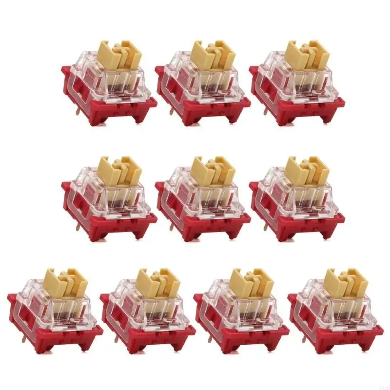 462E Silent/Clicky Switches Pre-lubed 3pin RGB Linear Switch for Gaming Mechanical Keyboard (10Pcs）