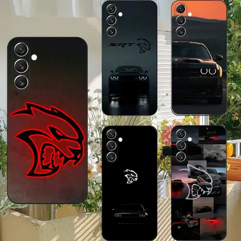 Car Dodge Challenger S-SRT Phone Case For Samsung S25,S24,S21,S22,S23,S30,Ultra,S20,Plus,Fe,Lite,Note,10,9,5G Black Cover