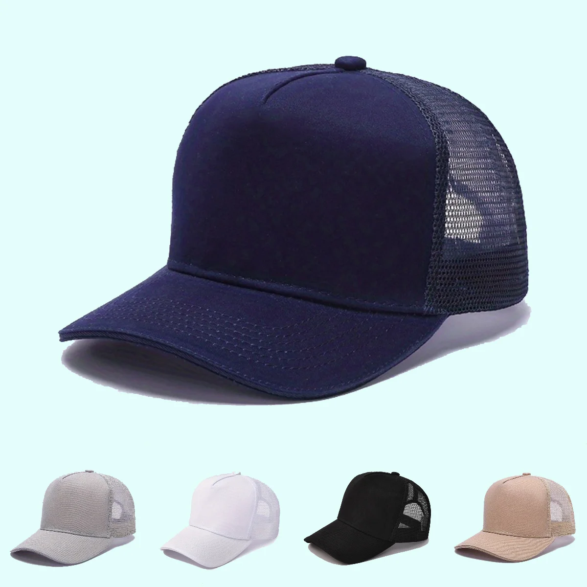 

Mesh Baseball Cap Adult Hip Hop Curved Snapback Hats Summer Sunshade Sun Hat Simple Trucker Cap