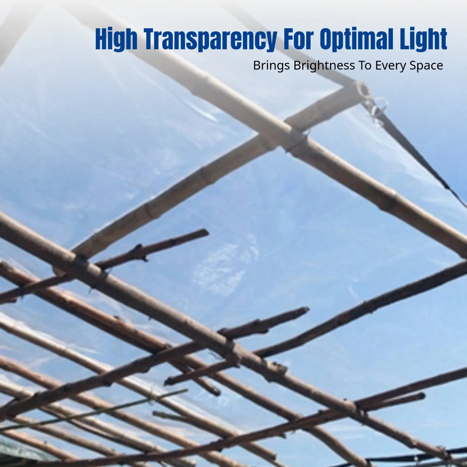 Transparent Film, Thickened PE Sheet, Waterproof, Dustproof, Windproof, Greenhouse Cover, Pane Sealing, Random Design