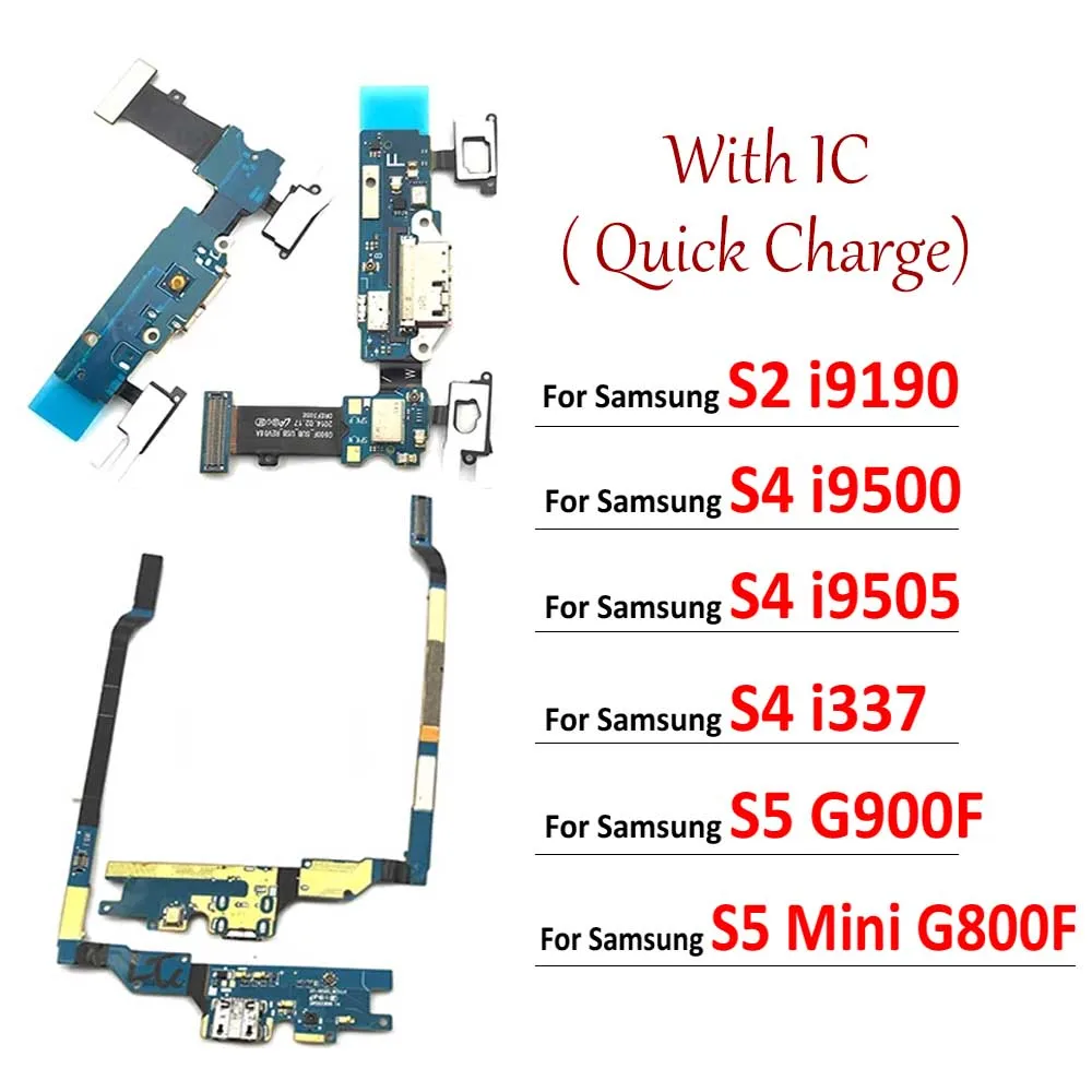 USB Charging Port Board For Samsung S4 S5 mini i9500 i9505 i337 i9190 G900F G800F Charger Connector Dock Flex Cable