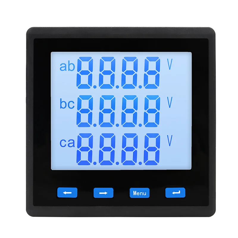 

3 Phase Power Meter RS485 5A Digital Multi-Function LCD AC Current Panel Meter Ammeter Voltmeter
