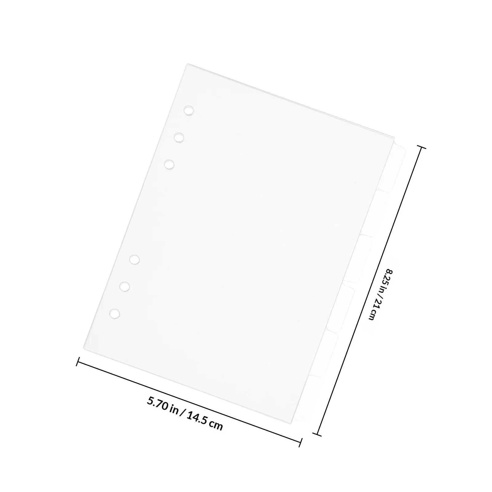 Clear Acrylic Binder Cover 6pcs Replacement Inserts for Planner Journal Notebook A5 Transparent Refillable Divider Protector