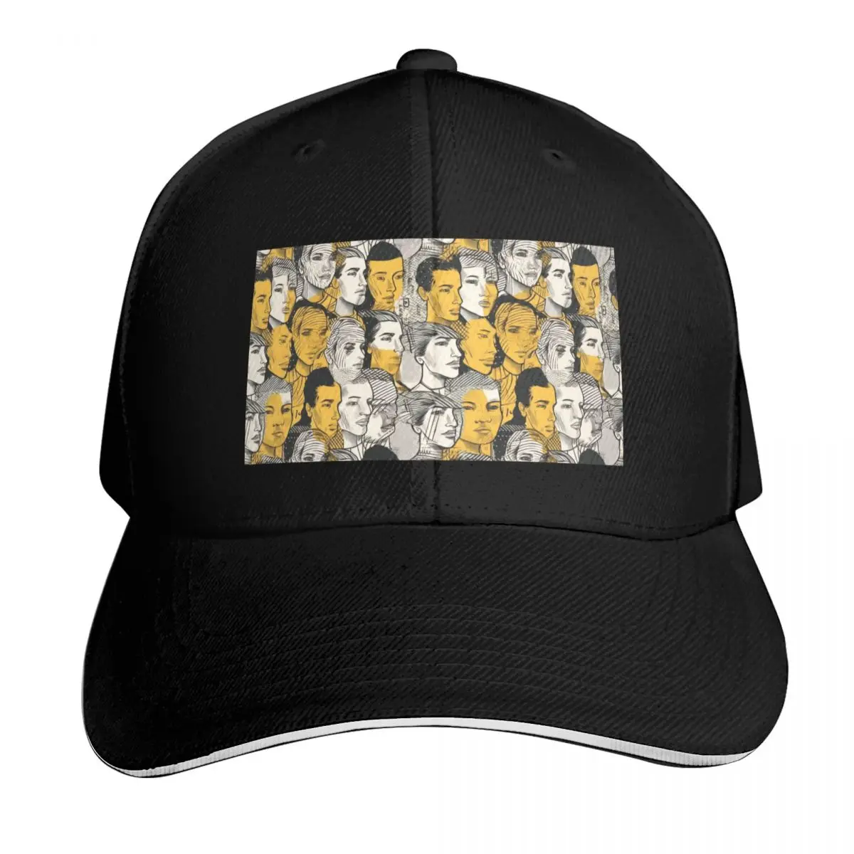 WearablePrivacy Modified anti-surveillance disable facial recognition pattern Baseball Cap Men Women Casual Summer Sport Sun Cap