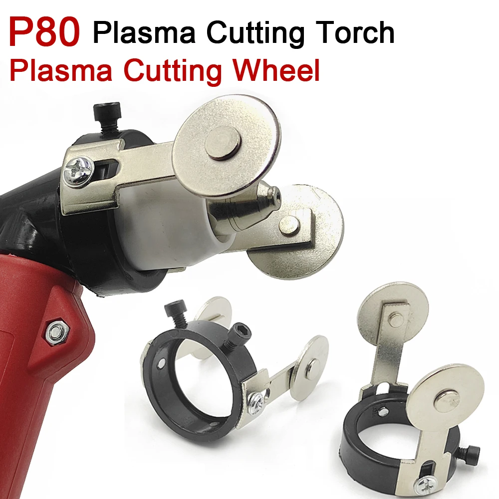 P80 Plasma Cutter Torch & Roller Guide Wheel Plasma Cutting Tool Kit for Cutting Metal Plasma Tip Electrode Nozzle Kit