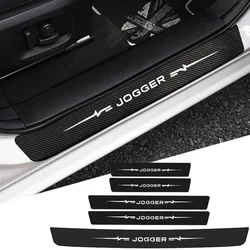 Car Door Sill Carbon Fiber Protective Plate Sticker For DACIA JOGGER Logo 2023 Trunk Bumper Guards Anti Scratch Tape Accessories