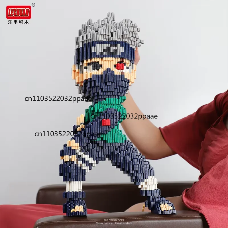 

2025new Small particle assembled building blocks adult high difficulty puzzle card Kakashi Jiraiya toy puzzle children's gift