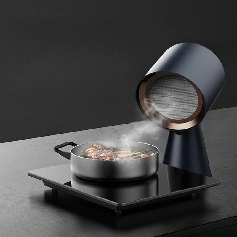 Mini desktop range hood, fume decomposition purifier, home installation-free, portable and removable